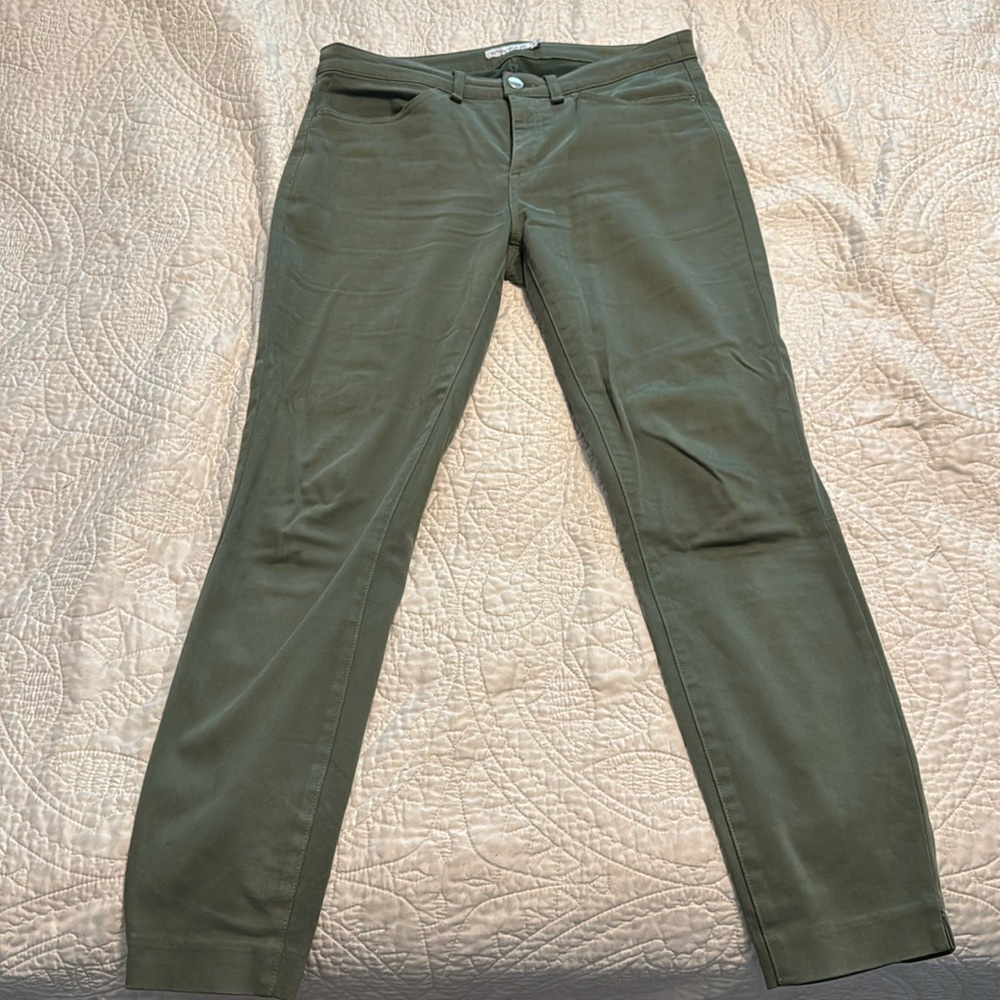 Peter Millar Karlie Stretch Sateen Olive Green Pant